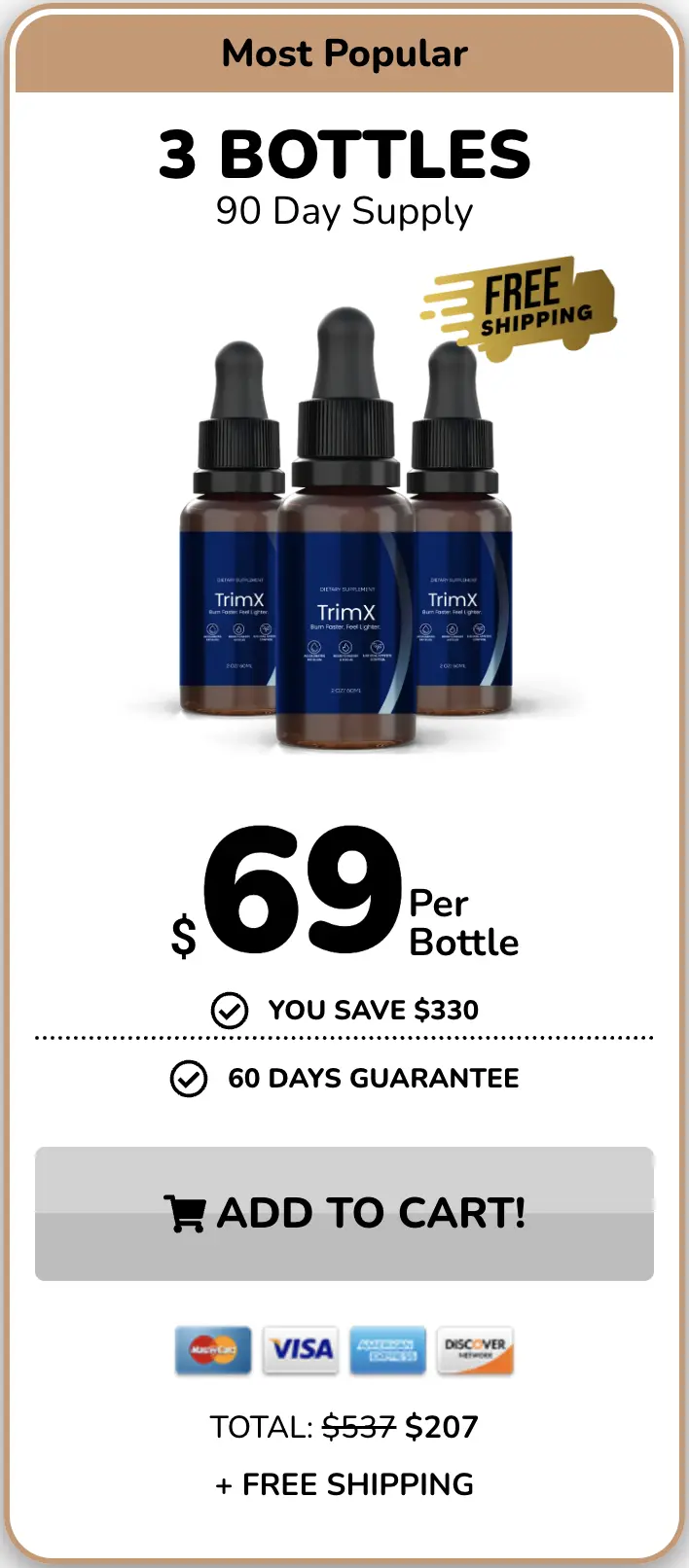 TrimX three bottles order